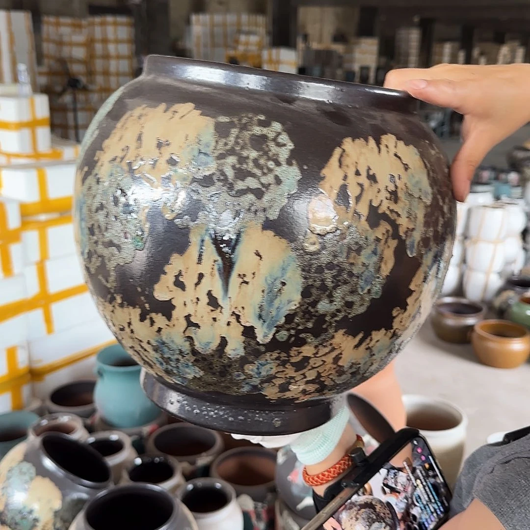 紫砂花盆王嫂花盆0726-679高28口20