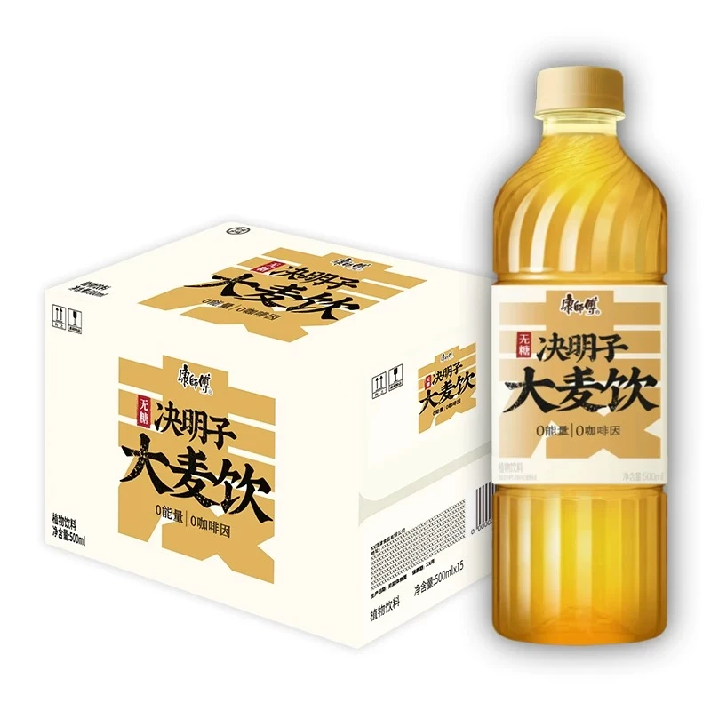 康师傅中式养生无糖决明子大麦茶/枸杞菊花茶500ml*15瓶