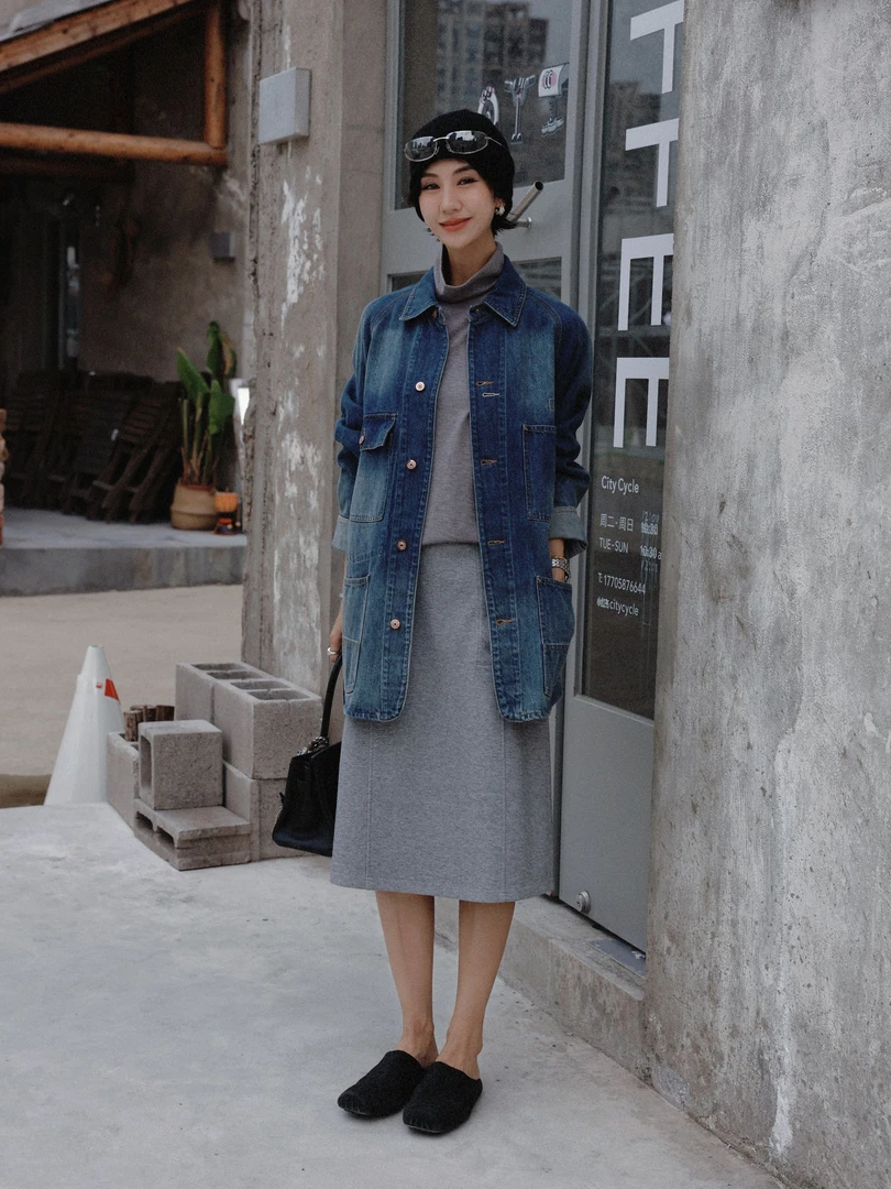 TT设计师【港岛暮色】日系高级感复古腔调水洗牛仔外套TT191122