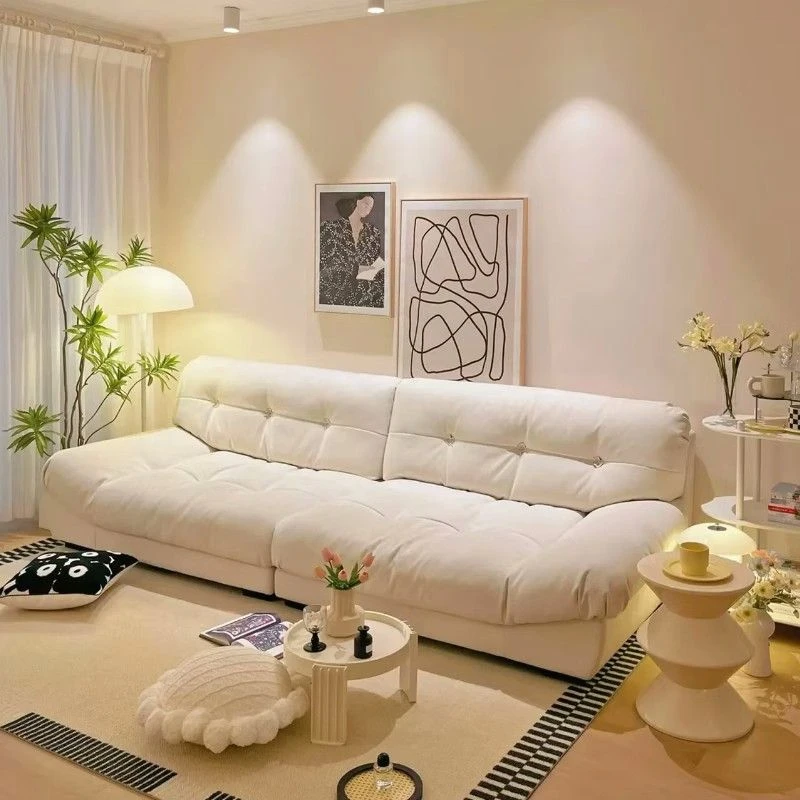 【好评率超98%同款】沙发奶油风懒人沙发客厅小户型简约双三人轻奢