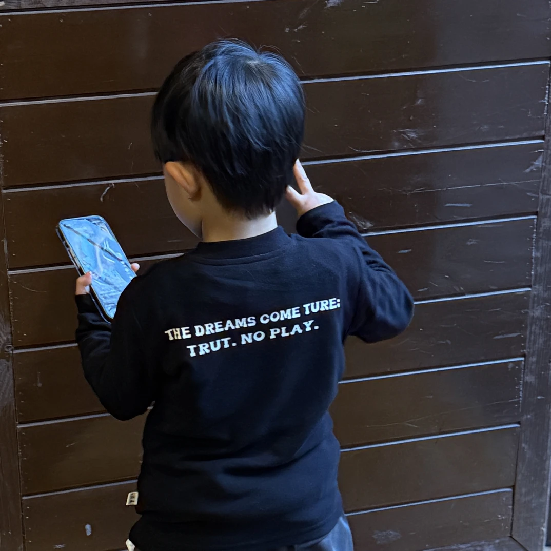 YY童装店  2025秋冬 黑色后背字母磨毛打底