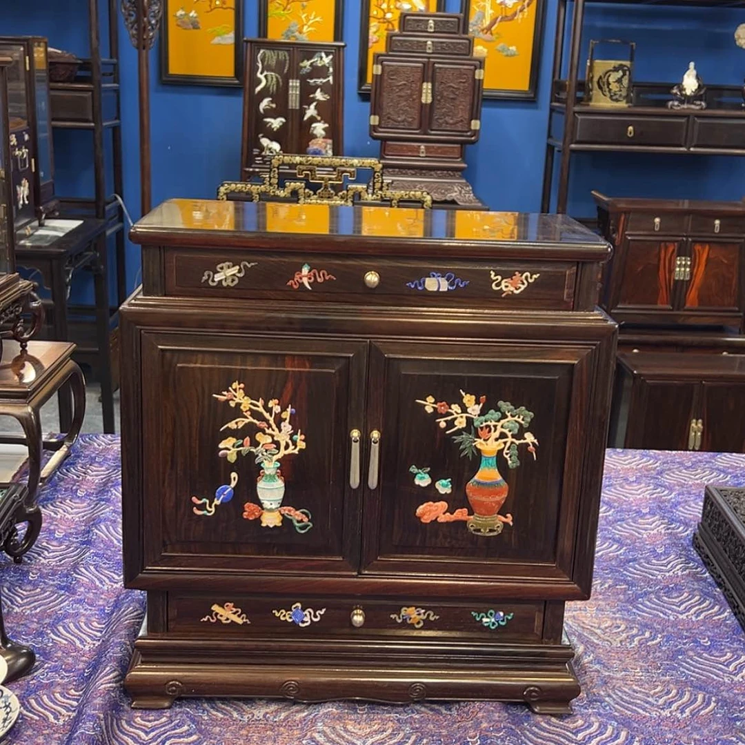 【闪购商品】红酸枝木类成套家具凹凸柜