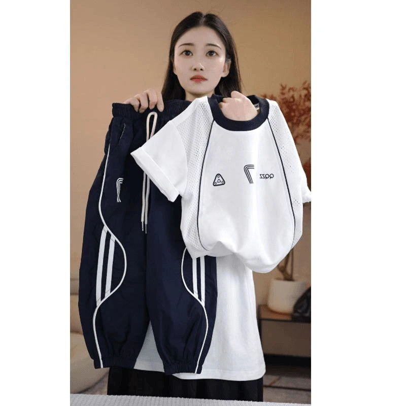 夏季儿童新款运动亲肤上衣轻薄长裤两件套休闲服套装