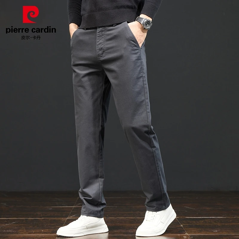 皮尔卡丹高端商务男士休闲裤2025年秋季新品宽松直筒痞帅长裤男装