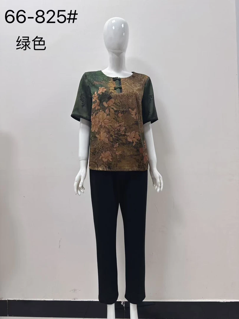 时尚百搭松紧腰九分垂感裤子
