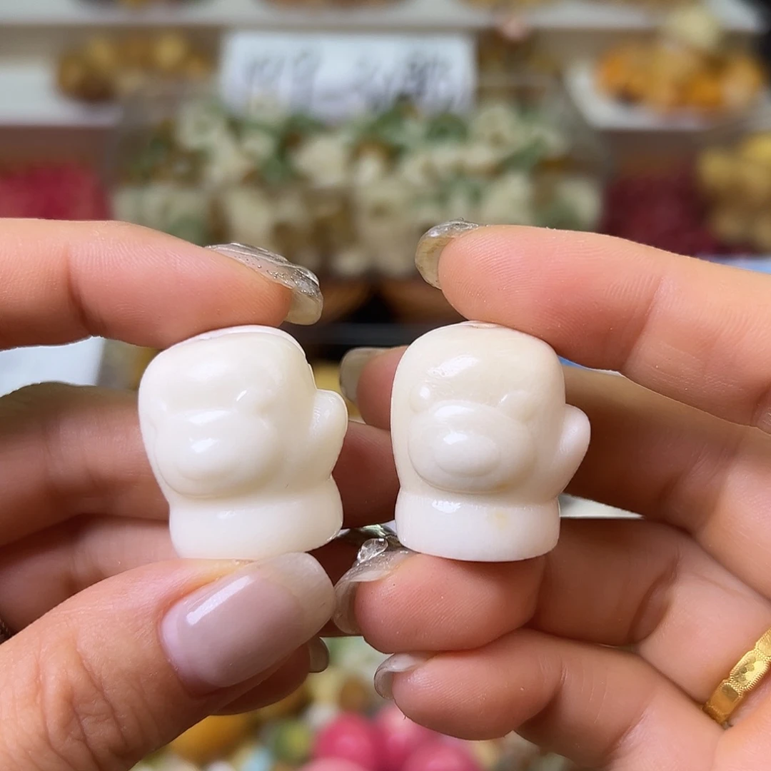 菩提根/象牙果手串瑕疵白手套10颗有裂