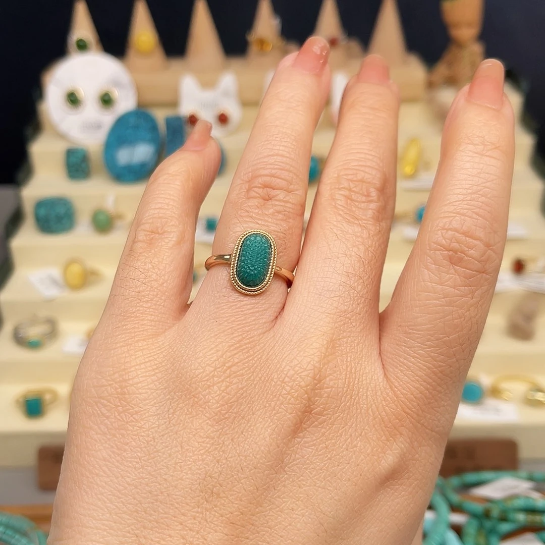 绿松石戒指合金女戒