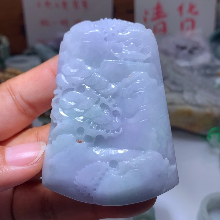 翡翠未镶嵌颈饰保真天然A货翡翠