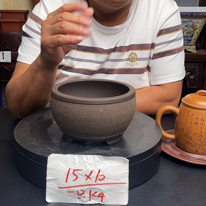 紫砂花盆货号一只KK4