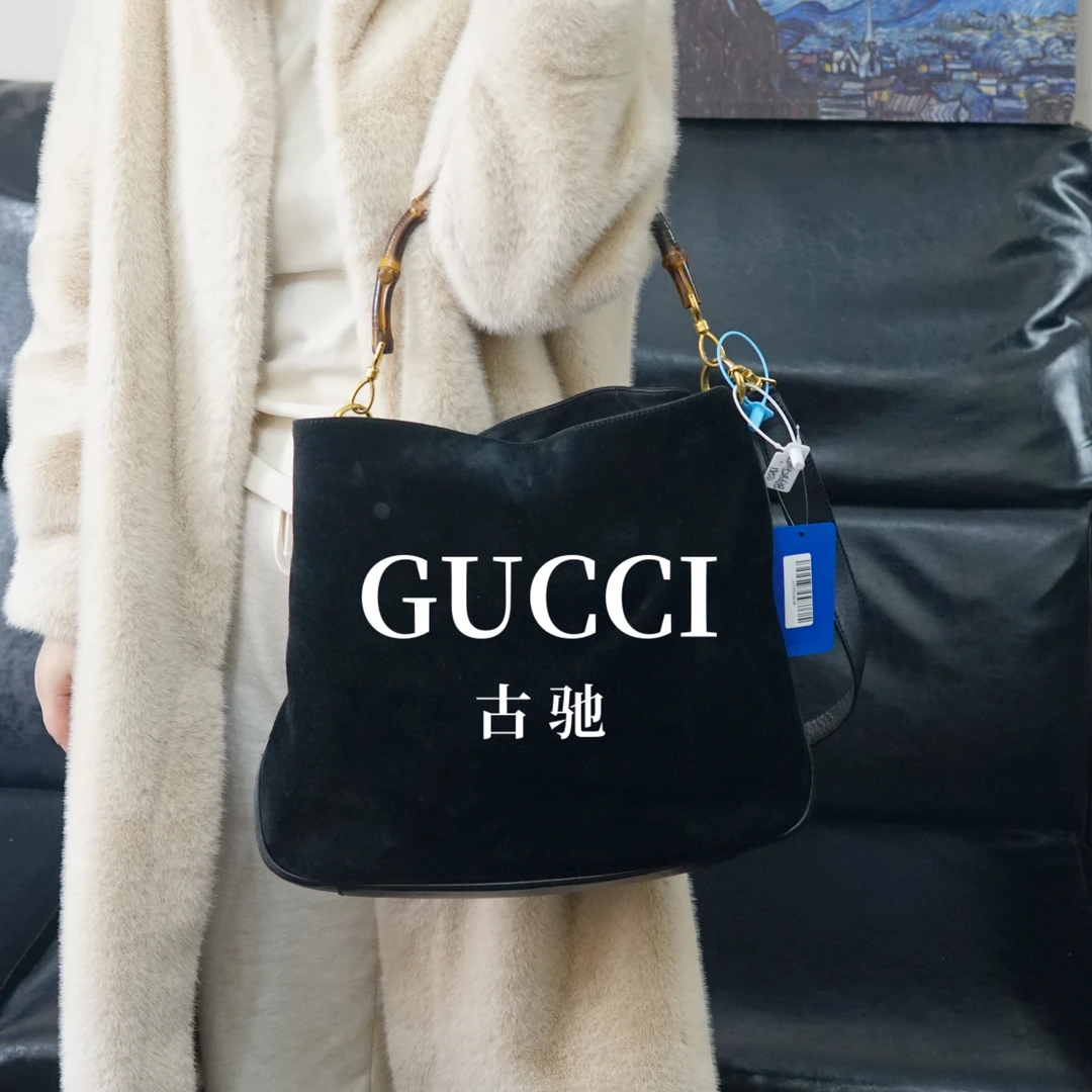 95新 GUCCI/古驰  黑色斜挎包/JJ10528638/8638