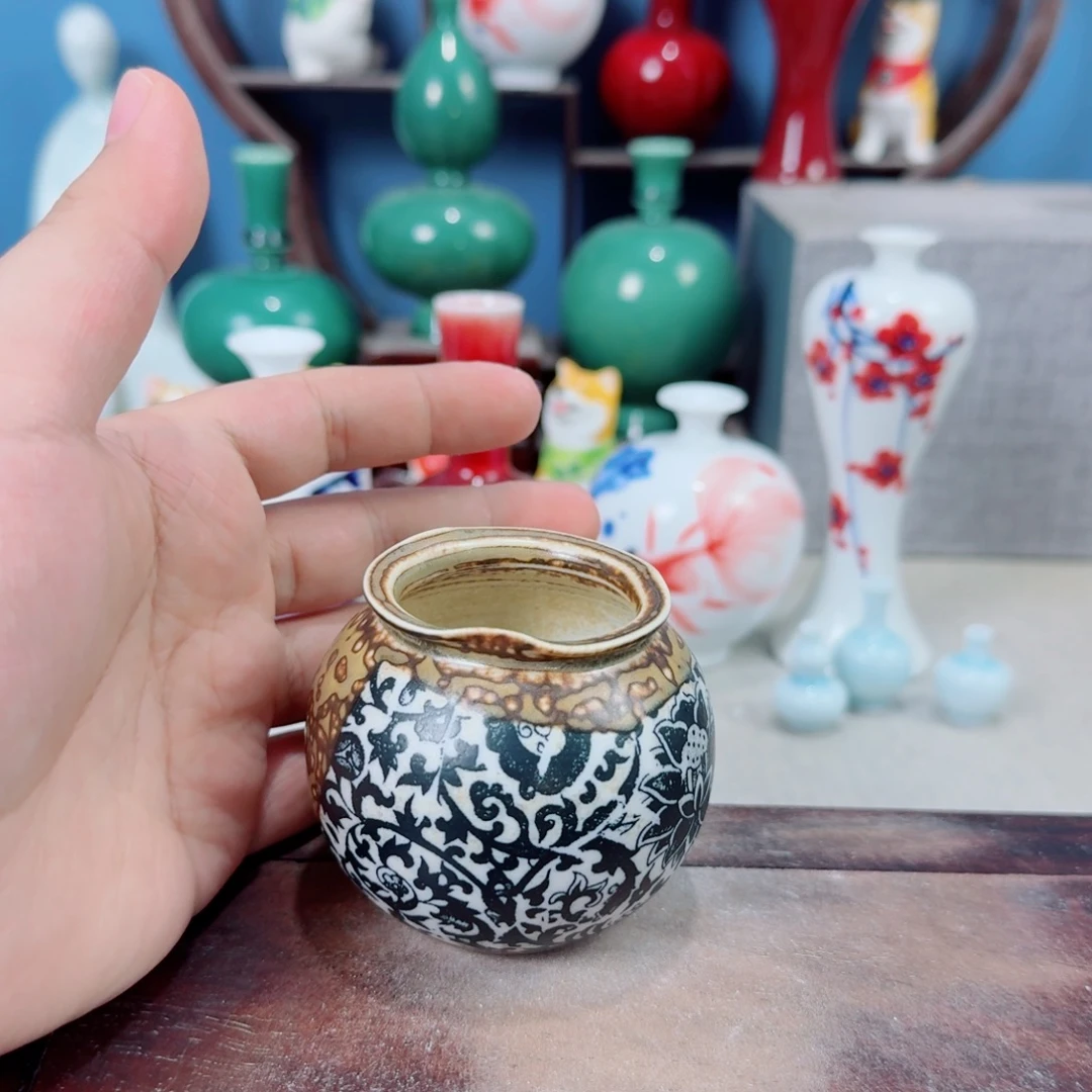 陶瓷手工小花器摆件