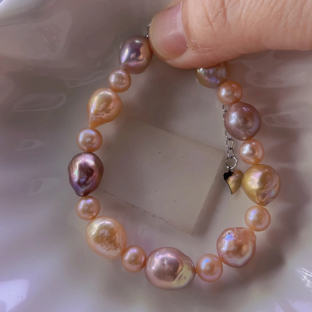 淡水珍珠手绳合金