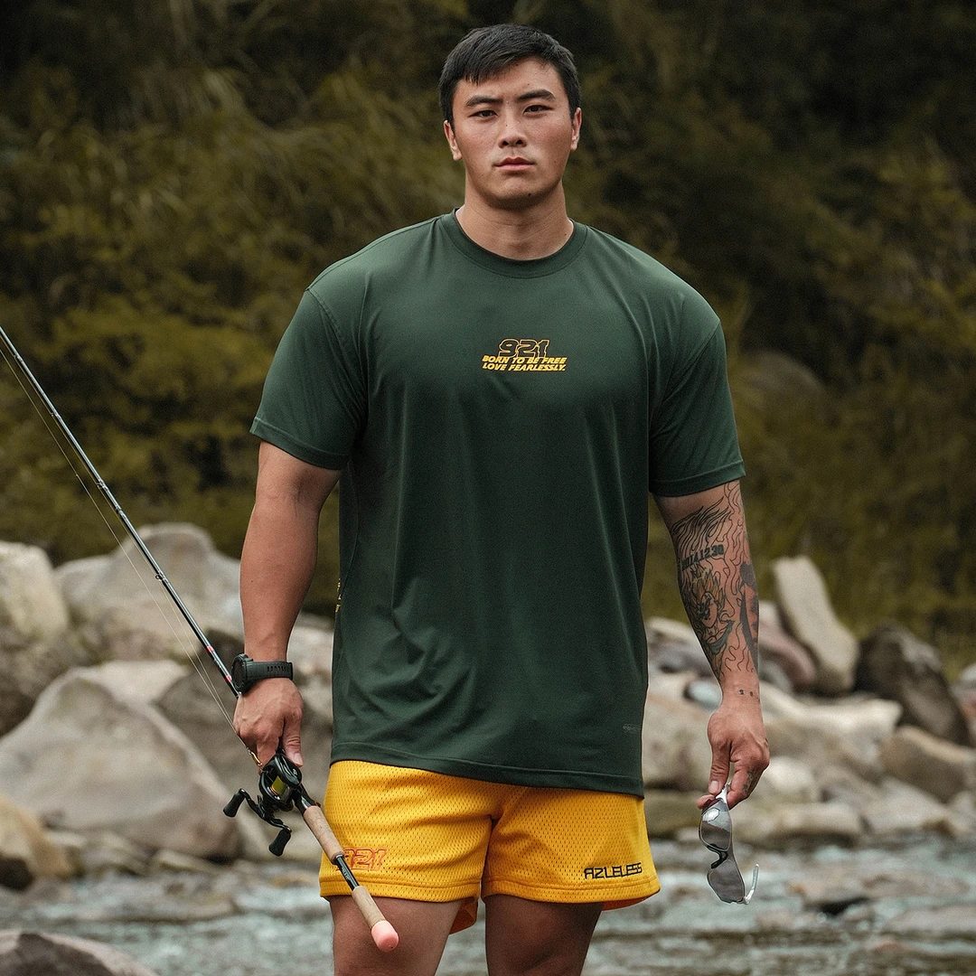 RULELESS 921 科技面料轻薄柔软吸湿透气速干全运动休闲速干短袖