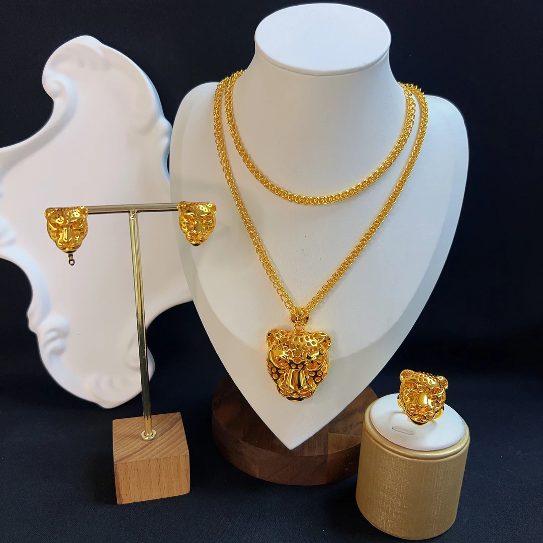 铜合金项链 哈尼西牧时尚高端项链三件套#0009315