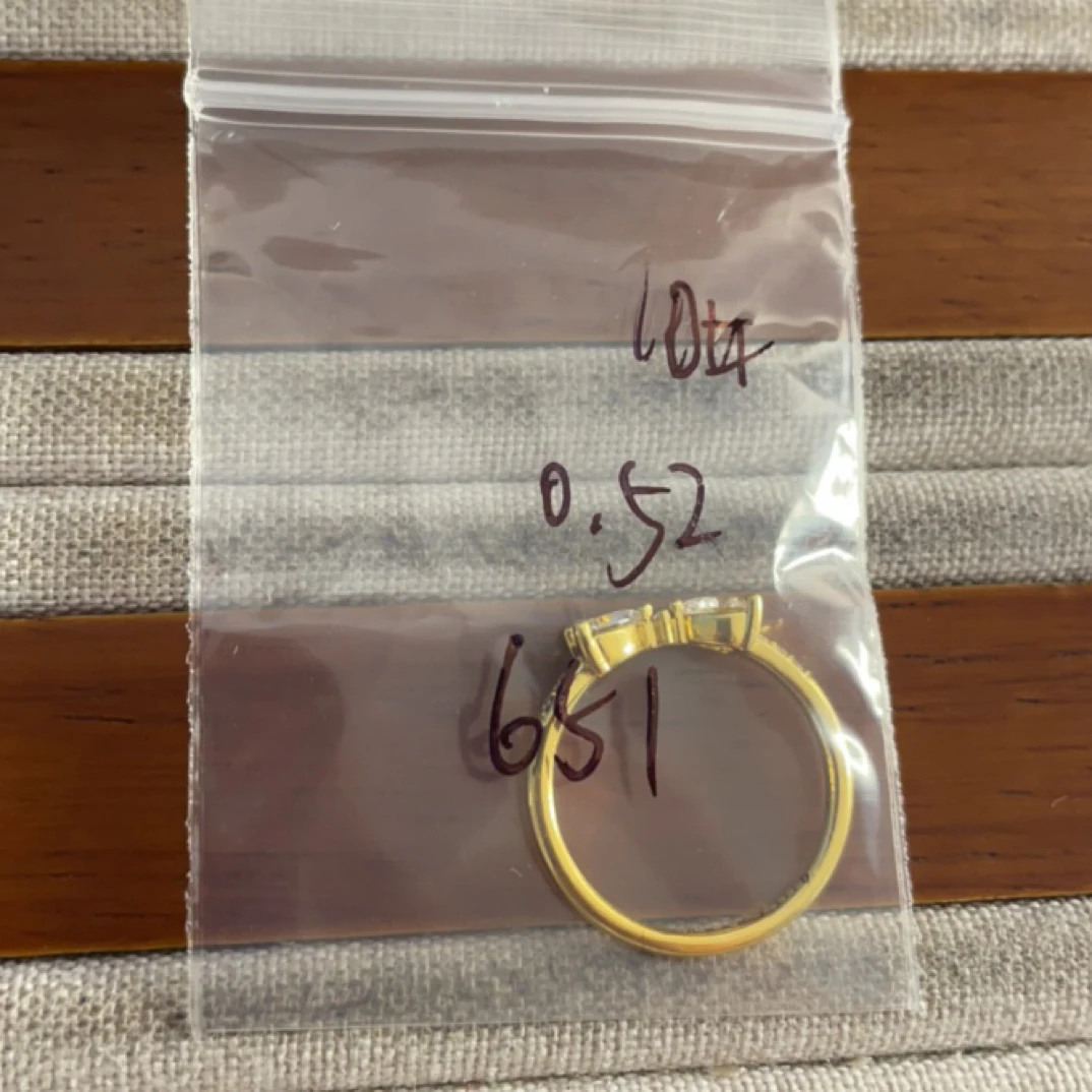 A6克重0.52 10号 大蝴蝶结6D戒指 足金999