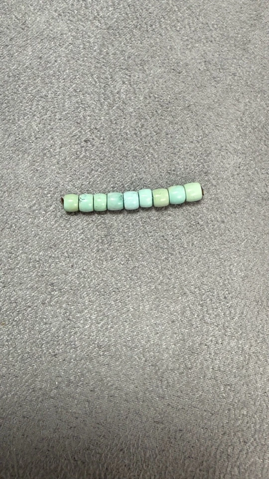 原矿绿松石直切散珠