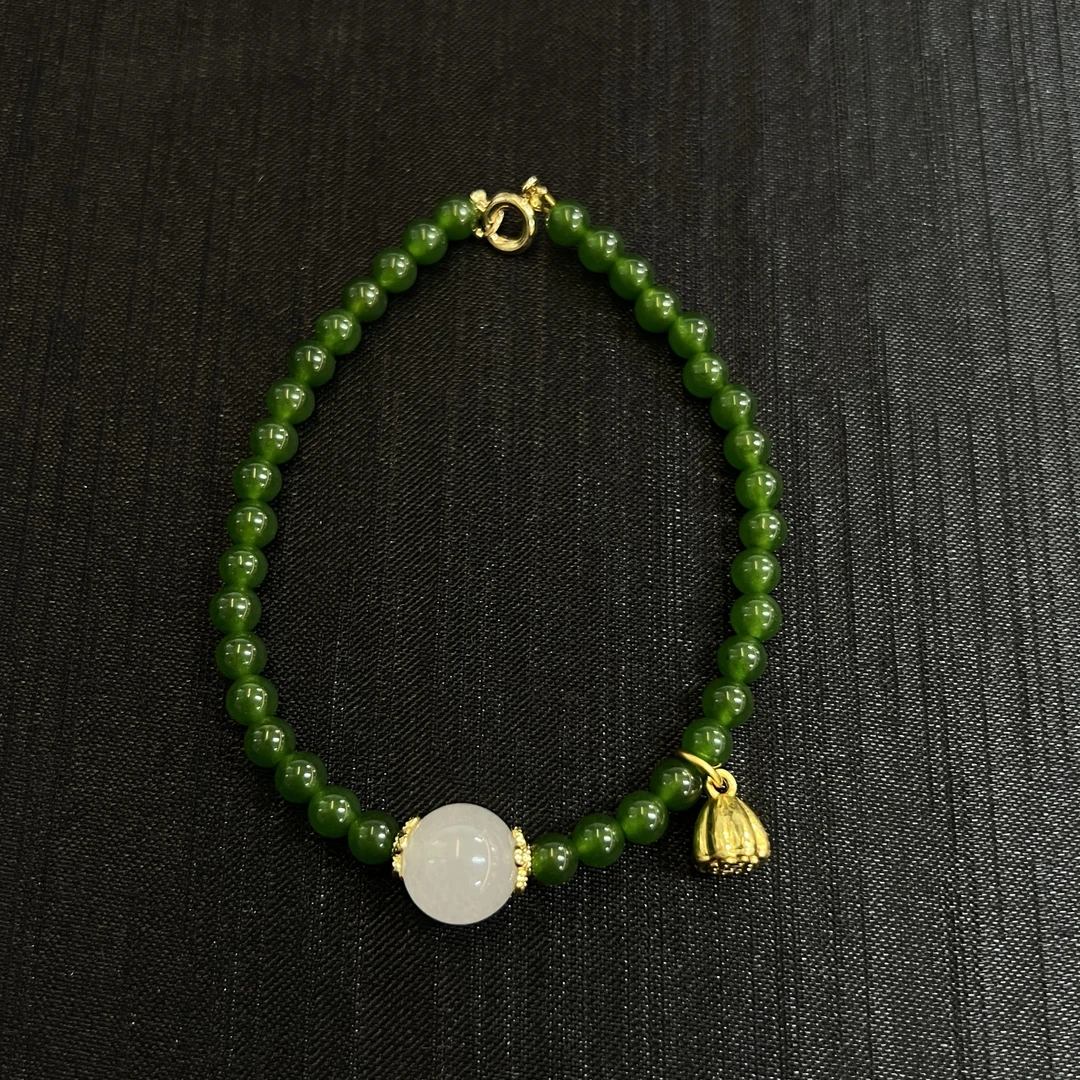 碧玉白玉手链4m+*（多样性发一件）56