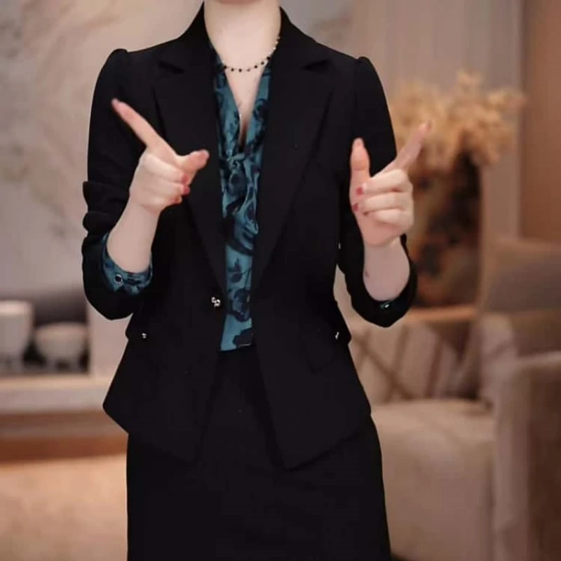 A553【外套+连衣裙】2025早秋新款知性轻奢高贵收腰连衣裙两件套