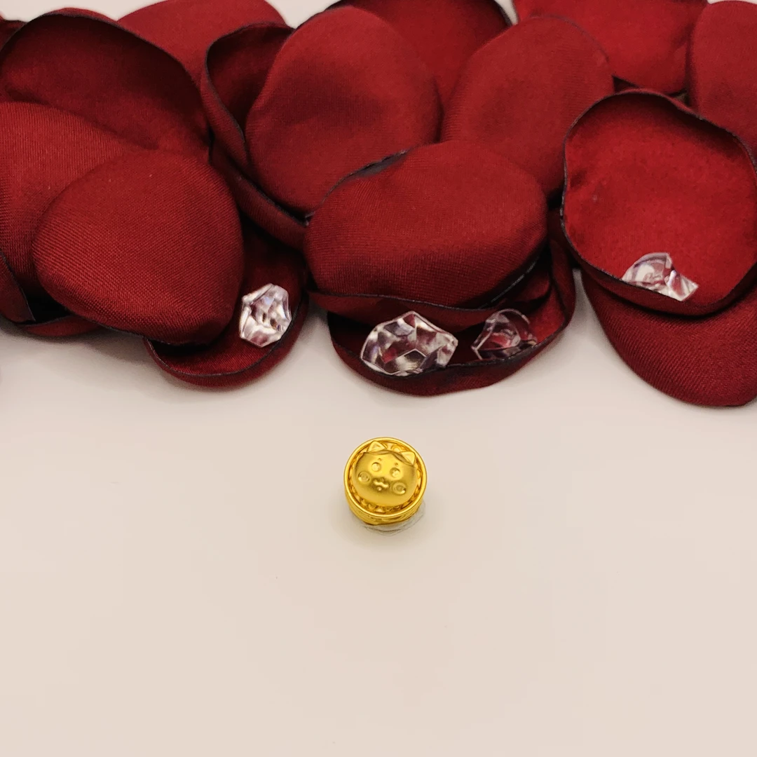 转转小八黄金转运珠 足金999 5D黄金 时来运转 chikawa