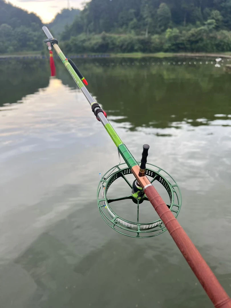 老夏渔具《御竹盘车竿》纯手工打造三七调性全富士导环丝滑不伤线