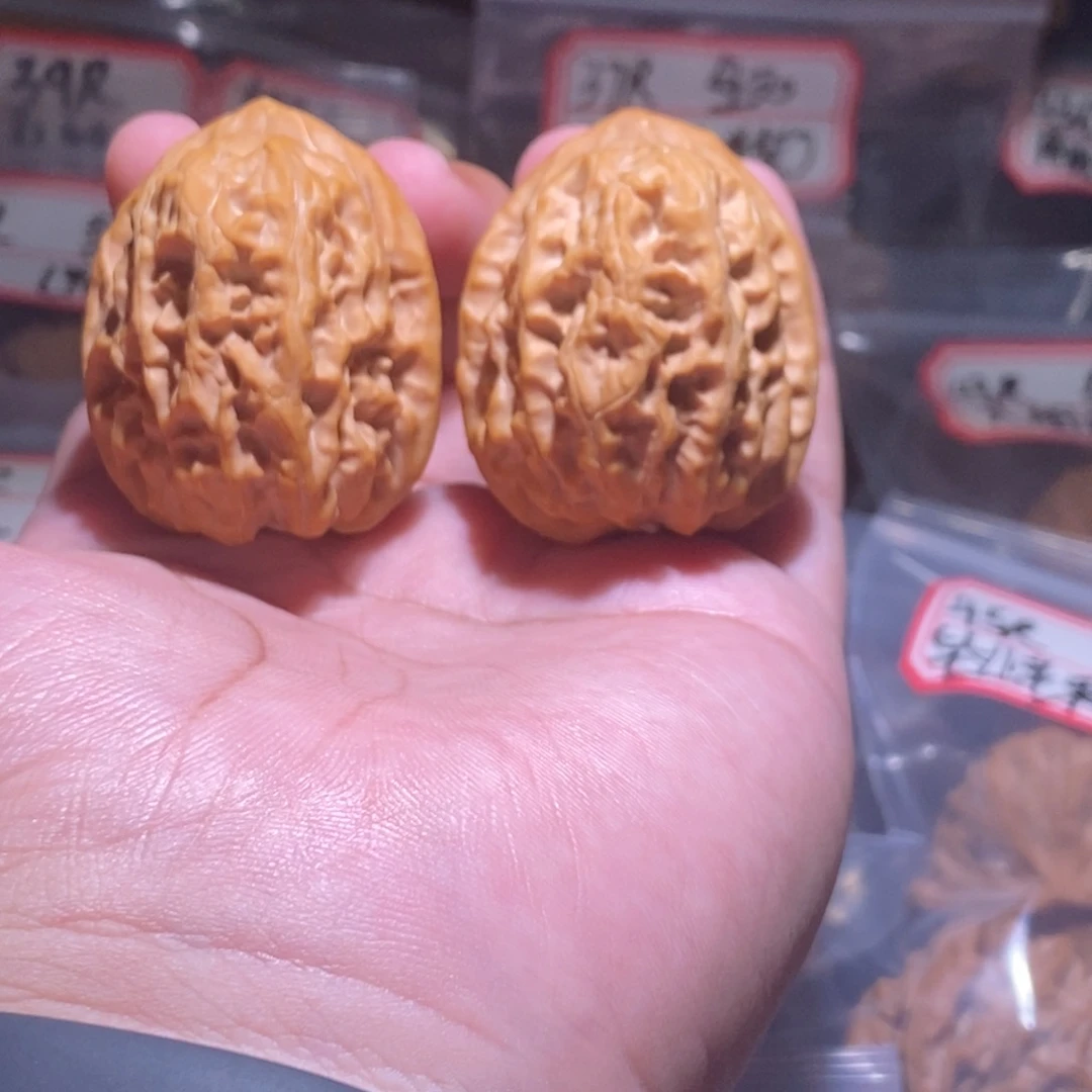 神***吊坠文玩核桃35全品红锦鲤