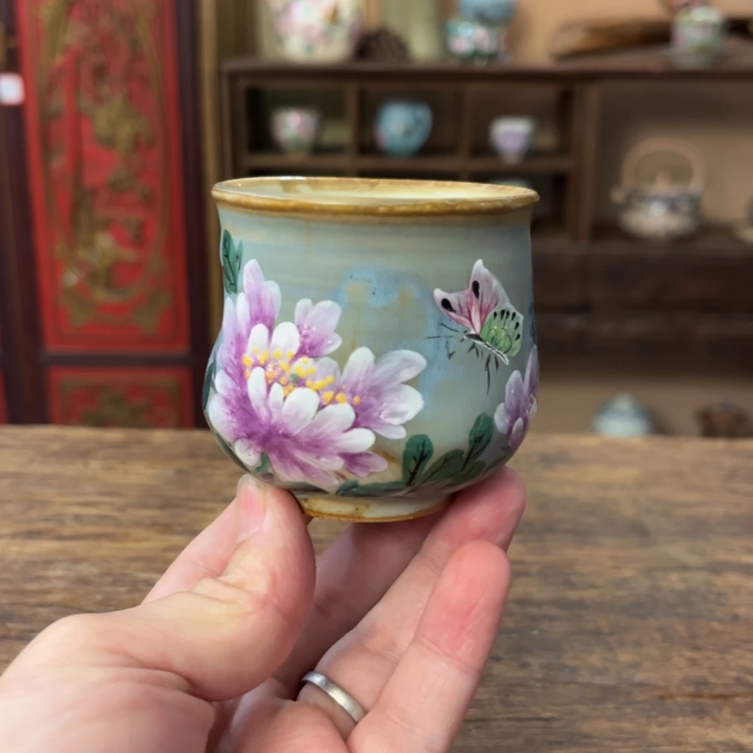 柴烧手工手绘陶瓷