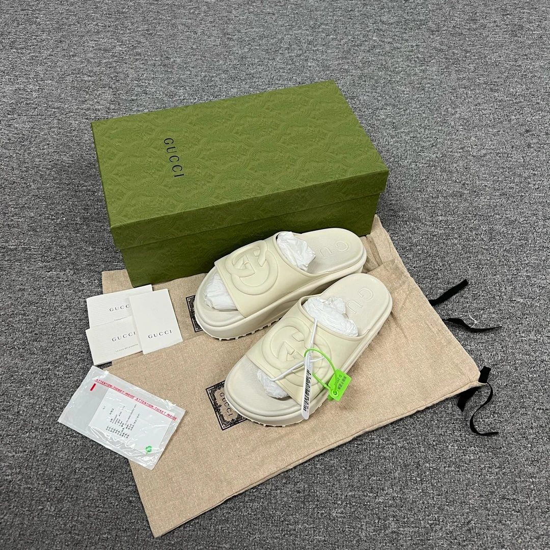 99新 AMIPARIS Gucci 厚底拖鞋37码