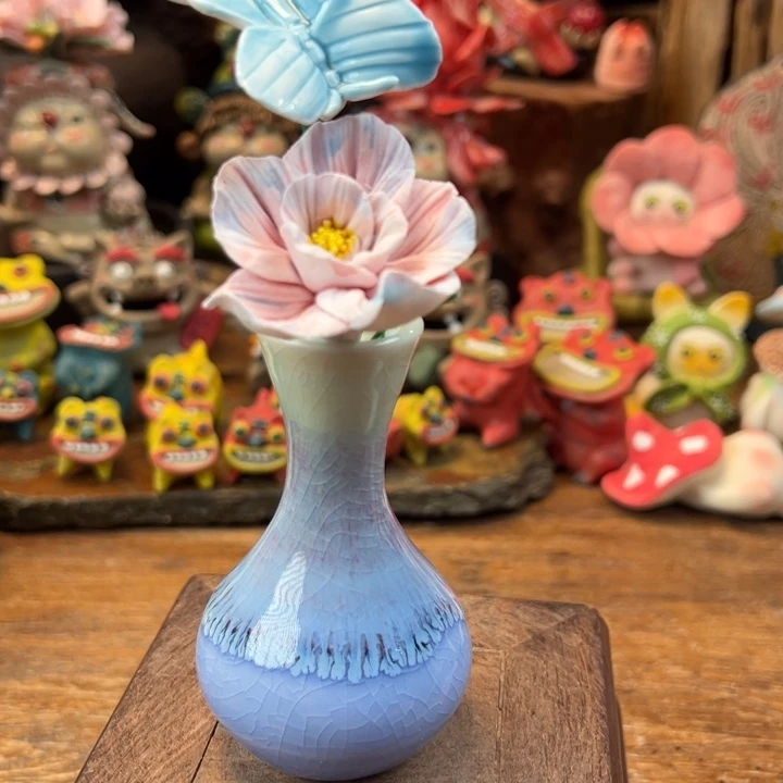 陶摆件小镇青花每日有新品