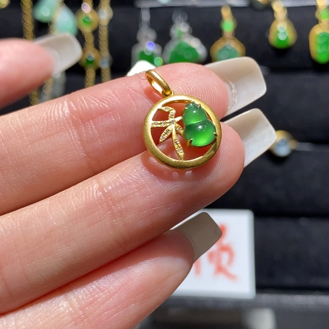 翡翠颈饰18K金镶嵌247834