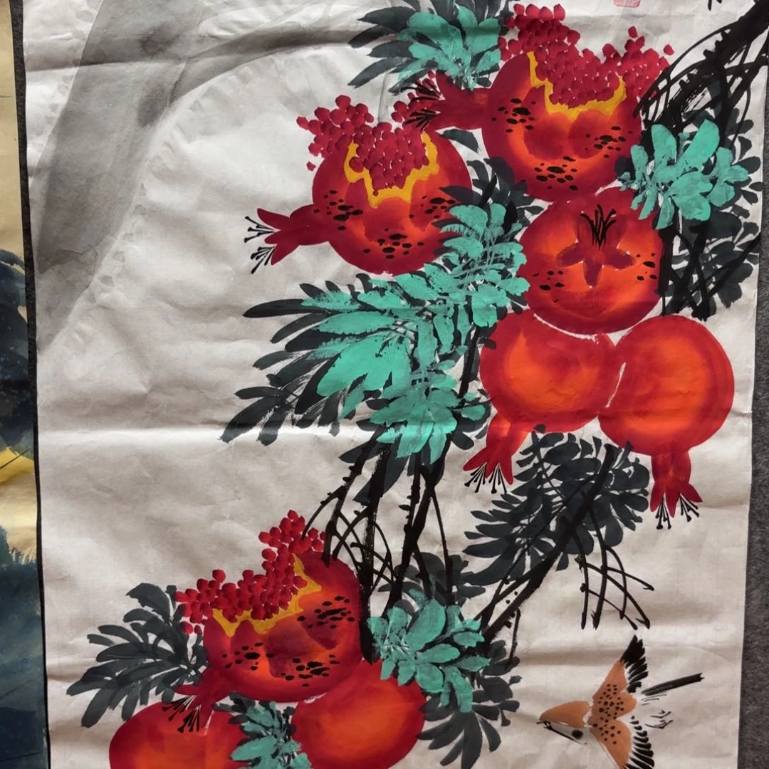 国画黎玲画家作品花鸟山水精品手绘