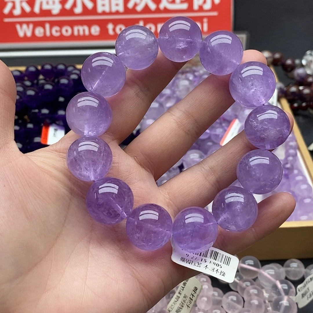 未镶嵌水晶手链紫水晶18+