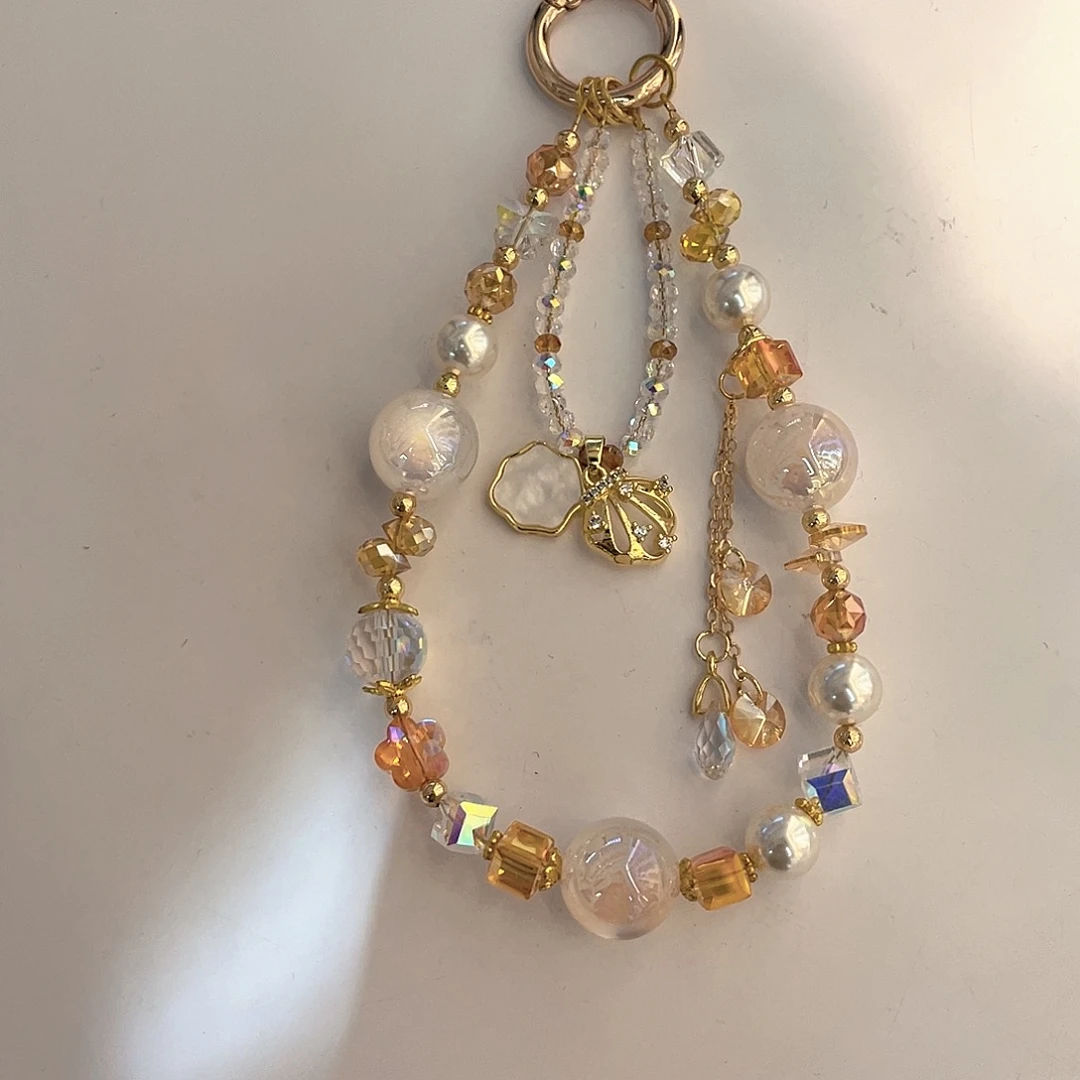 橙色光变手机链包挂