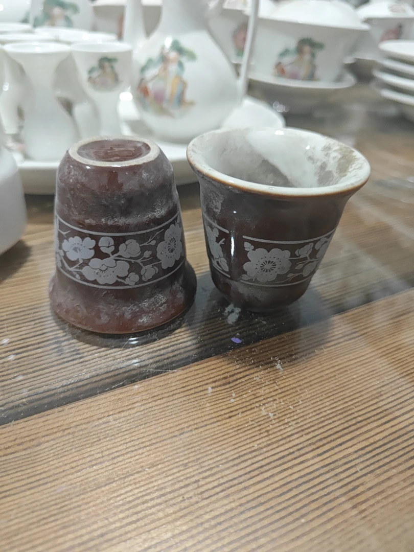 汾酒酒杯带花高5.5口5.5容量50cc发4个