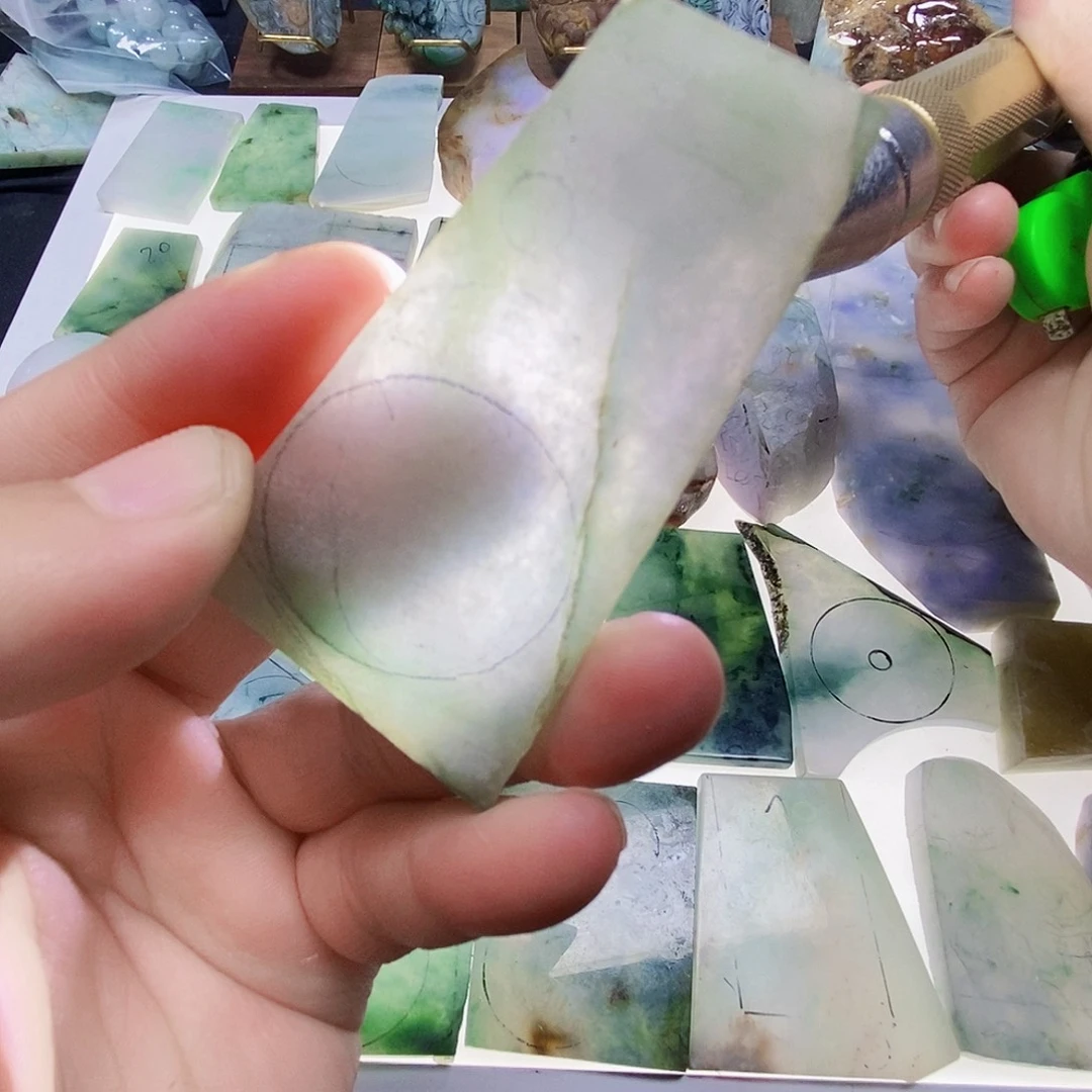 定制翡翠未镶嵌包工包料平安扣