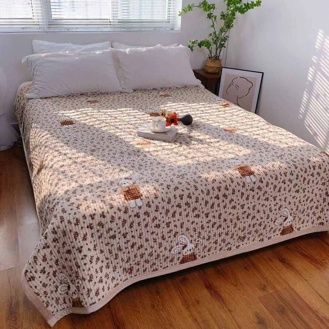 【织梦兔】牛奶绒加厚婴儿绒床盖2×2.3速热保暖防滑触身即热