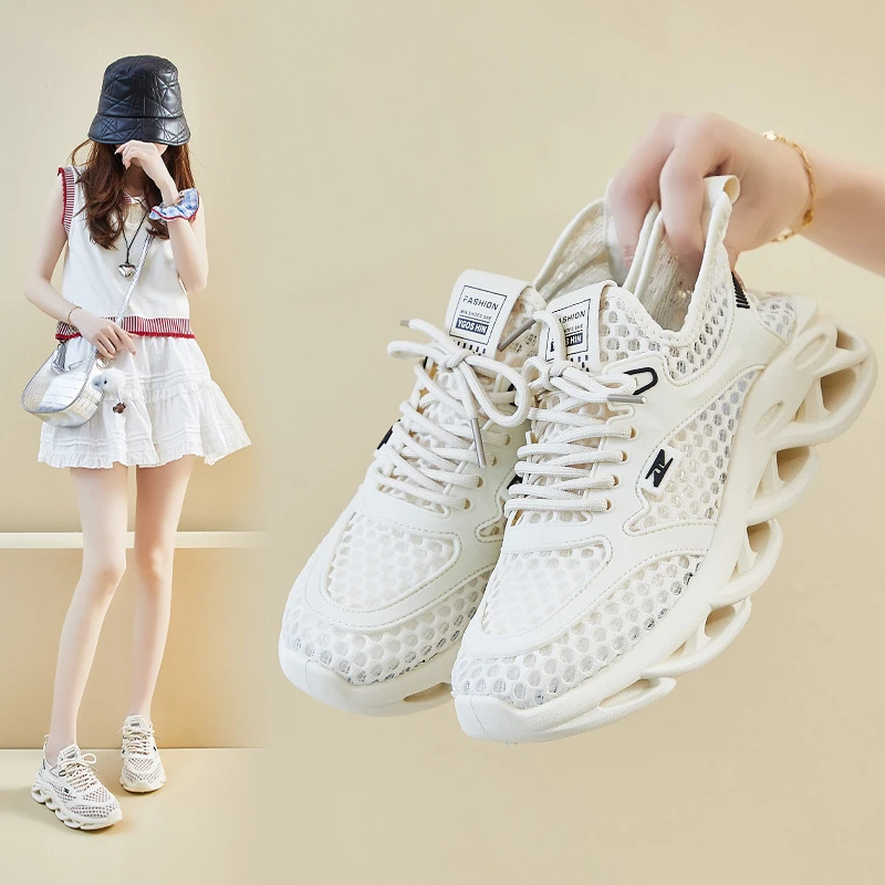 ins韩版飞织鞋2025夏季新款学生运动鞋健身跑步休闲增高透气8180