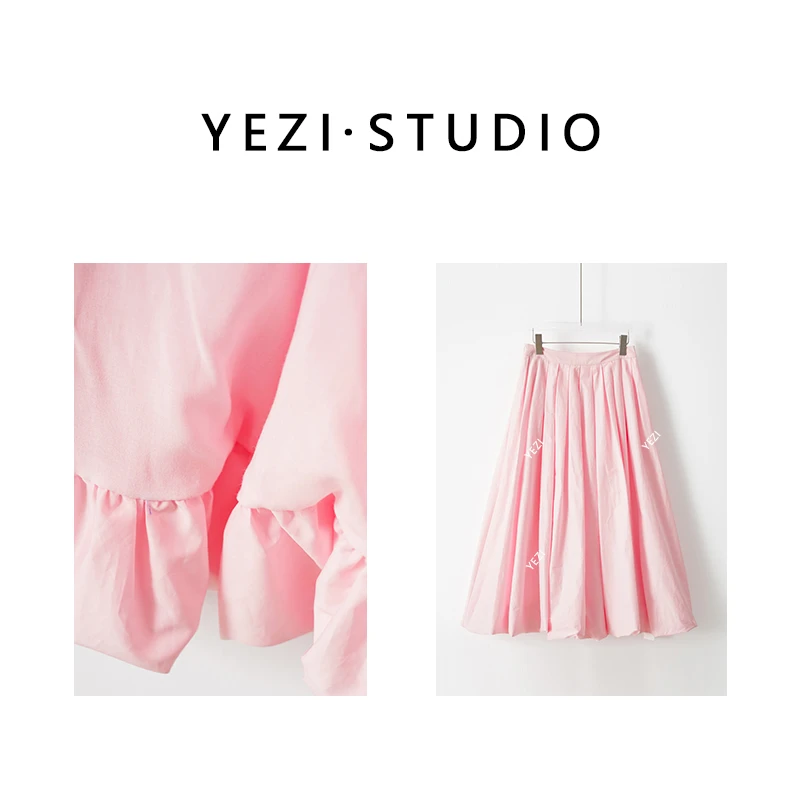 【绽放】80支超细光泽感涤棉气质花苞半裙25233011-周年