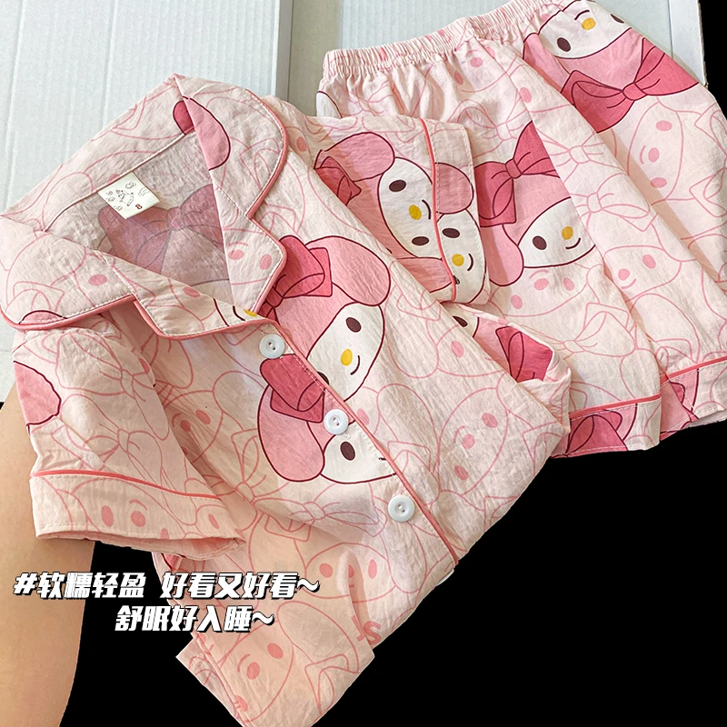 美乐蒂儿童睡衣女夏季短袖短裤小女孩2025新款女童家居服可爱套装