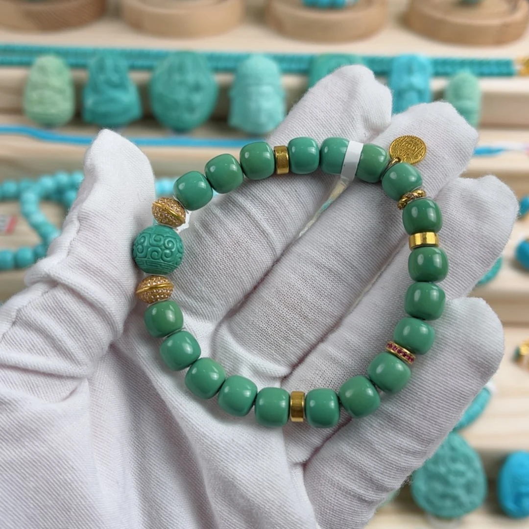 未镶嵌绿松石尺寸8mm