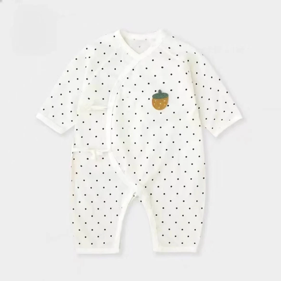 新生婴儿夏季秋冬衣服0-3个月婴儿和尚服夏季纯棉新生儿连体衣