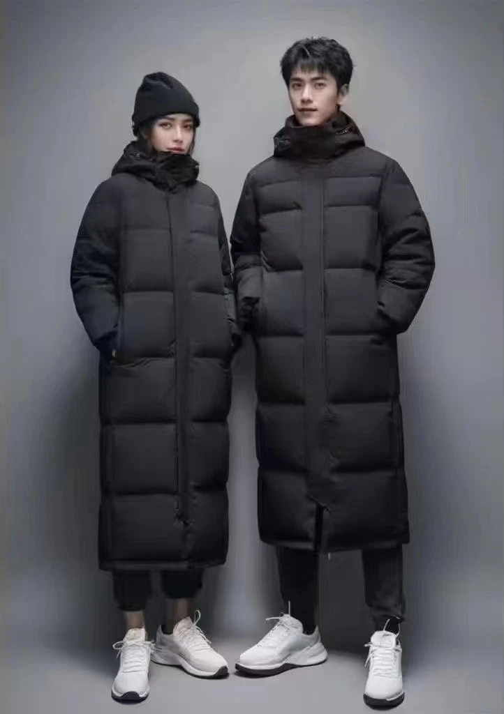 中戏校服长款加厚羽绒服