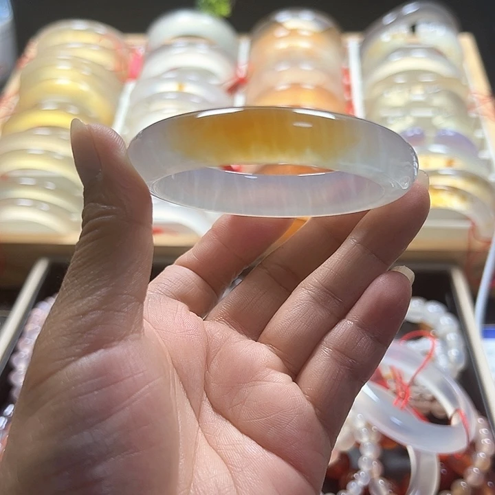 未镶嵌57口冰川纹一口糖玛瑙/玉髓