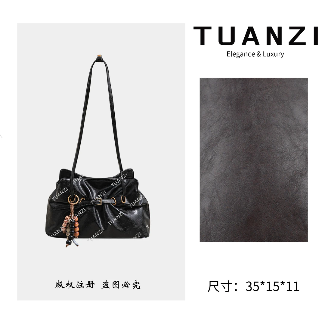 TUANZI『高端玩家』新款35cm原创设计手提腋下包 SK-62996-黑色