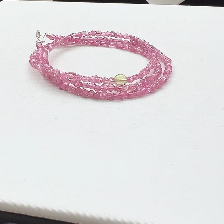 银S925镶嵌碧玺手链3号