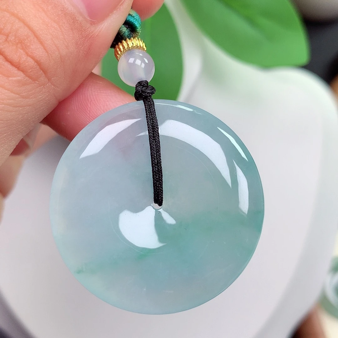颈饰未镶嵌翡翠平安扣 35x6.1mm