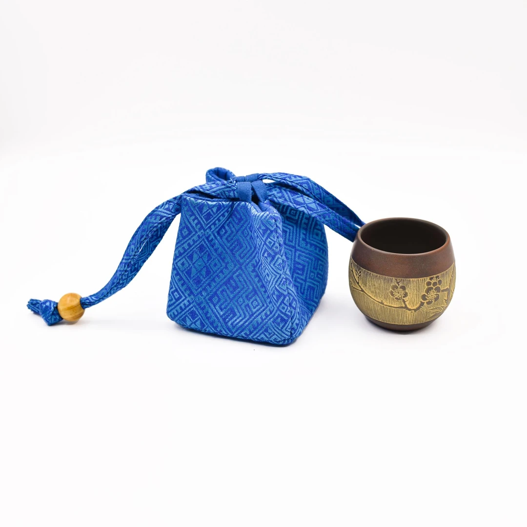 壮锦茶杯袋手工户外旅行便携式束口袋子