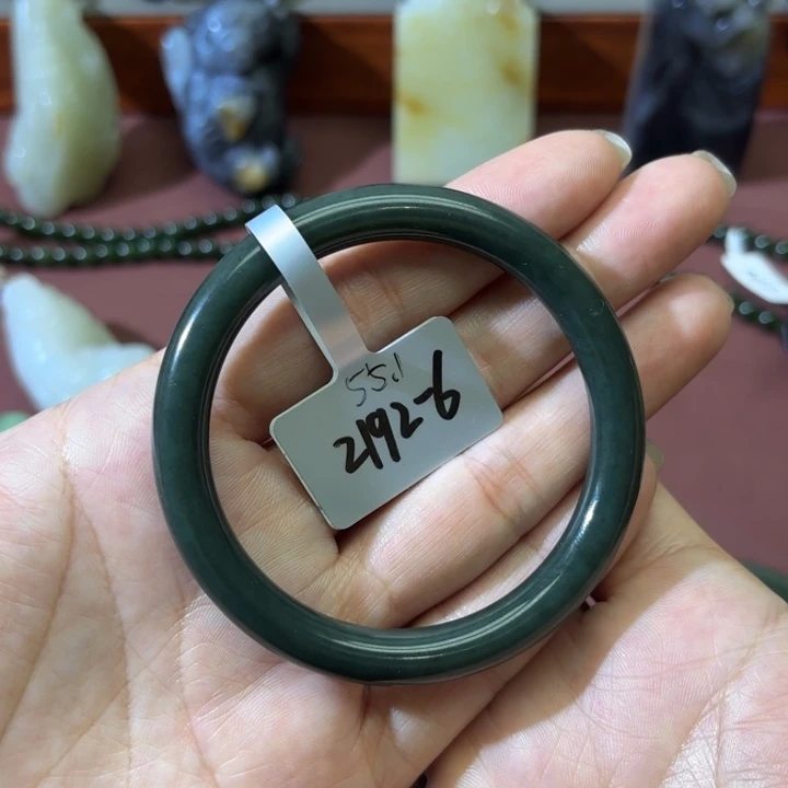 方***辉和田玉（青玉）未镶嵌手镯
