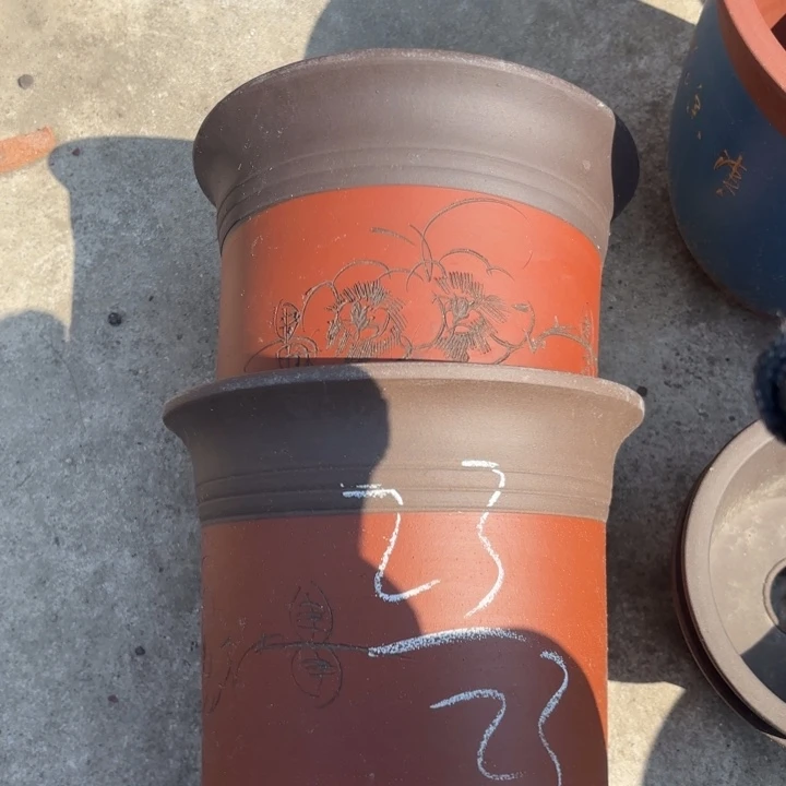 紫砂花盆紫砂的花