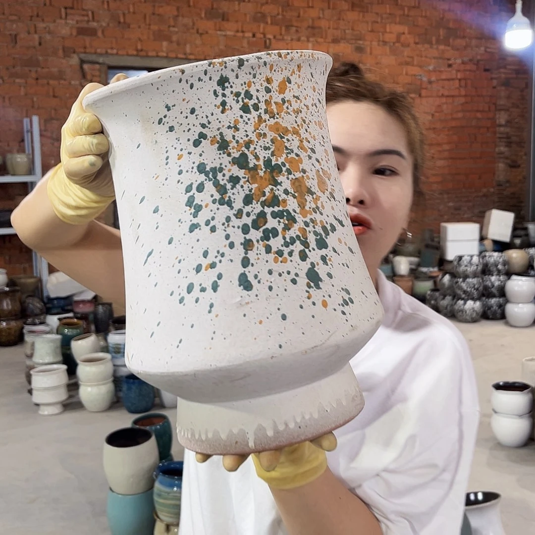 紫砂花盆正品口20高30