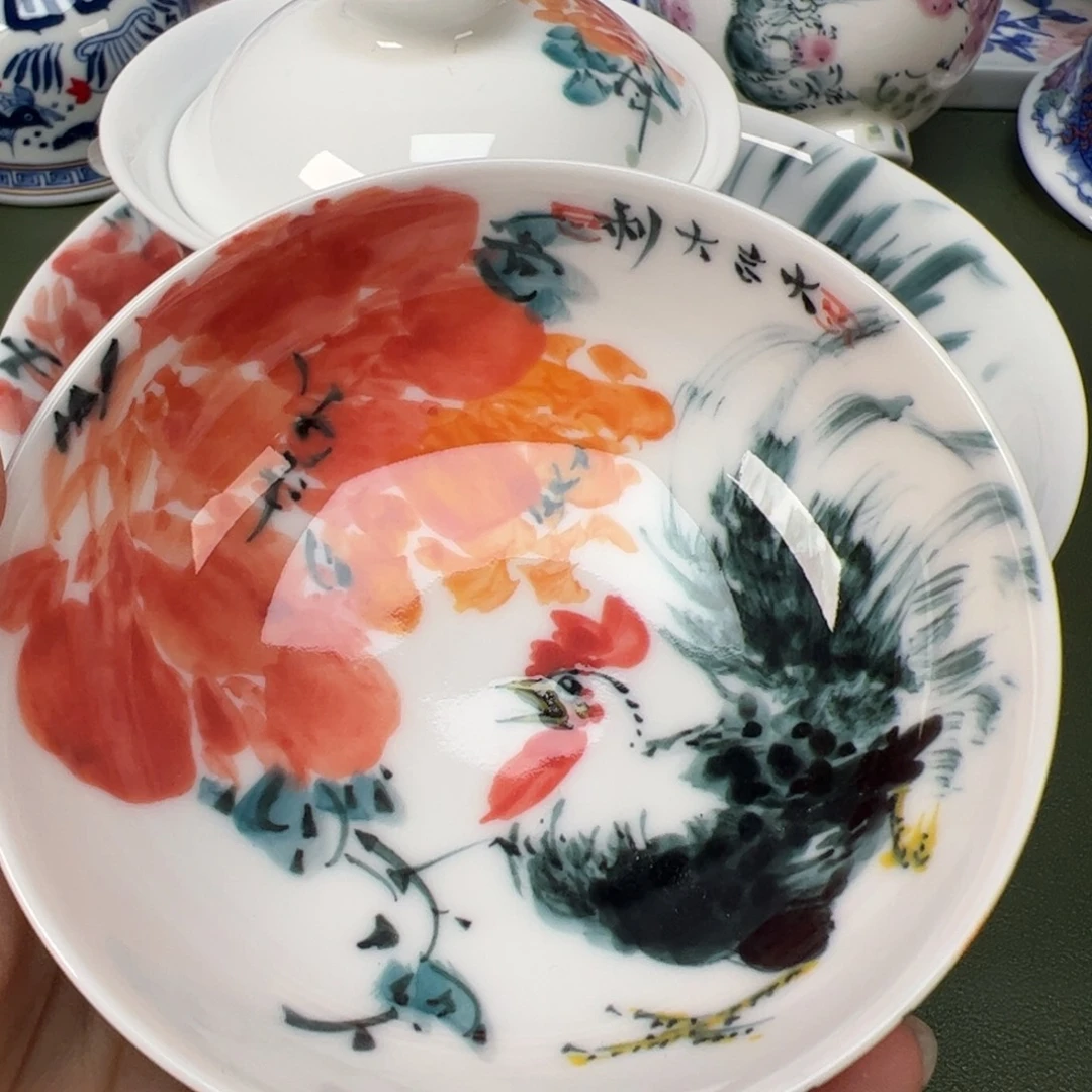 陶瓷景德镇纯手工纯手绘茶具木木17